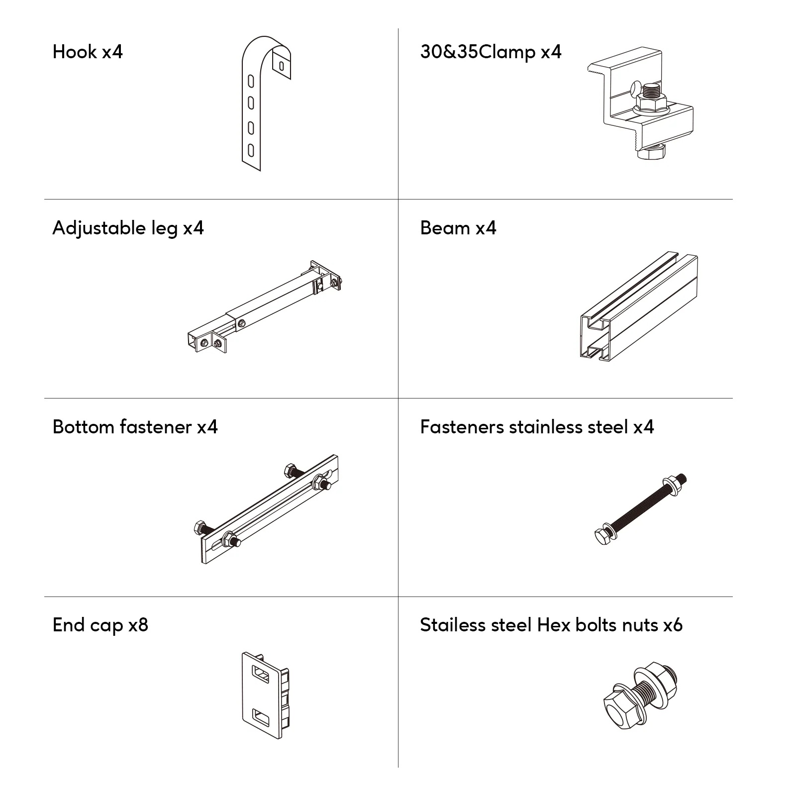 Balkon Simple Solaire Supports - Image 3